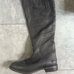 Franco Sarto Grey Leather Riding Boots women’s 10